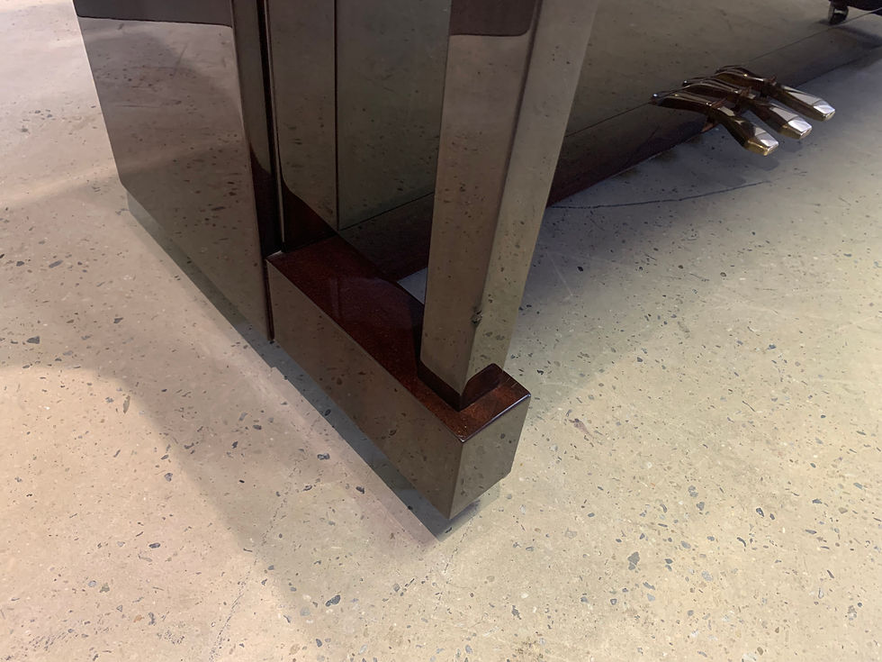 Thumbnail: Astor P-15 upright piano - gloss dark red mahogany