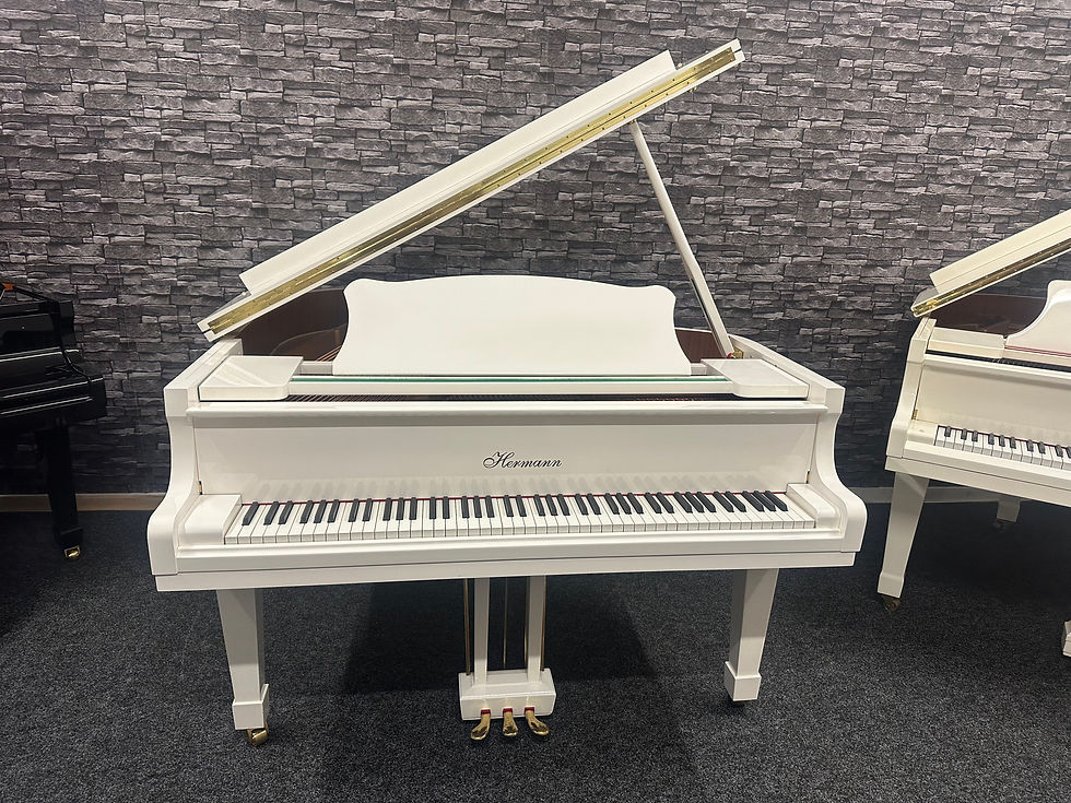 Thumbnail: Hermann GP150 Gloss White baby grand piano