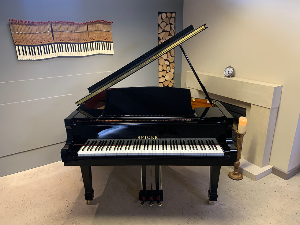 Thumbnail: Spicer Gloss black baby grand piano - GP148 - Stunning condition