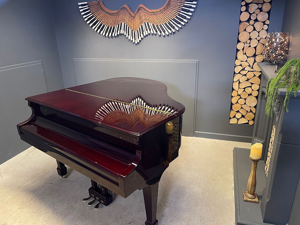 Thumbnail: Reid Sohn (Samick) SG 150C red mahogany baby grand piano