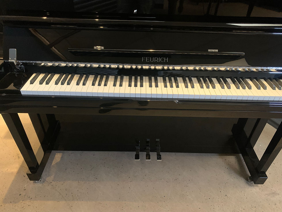 Thumbnail: Feurich 133 concert upright piano in Gloss Black - Professional