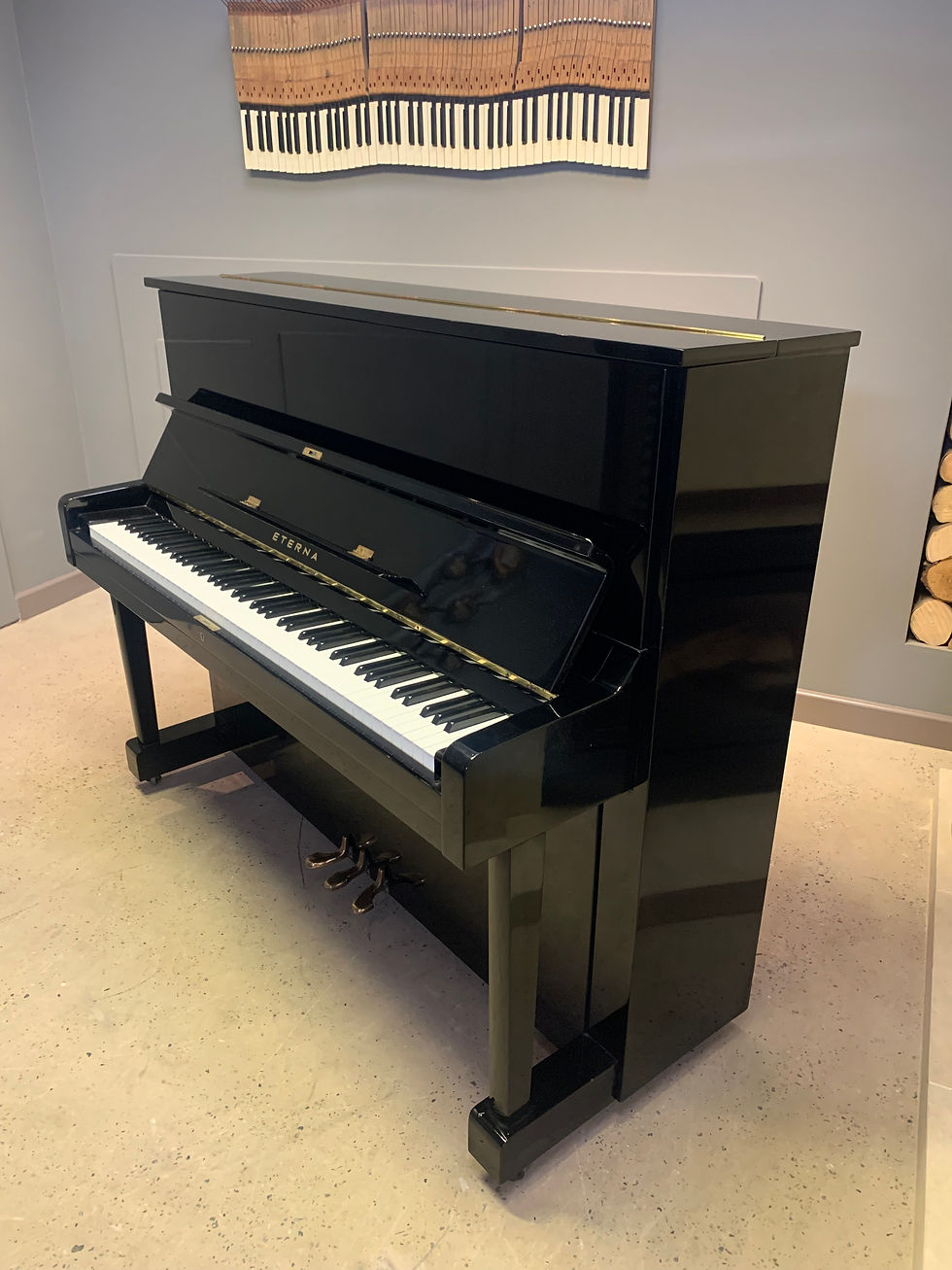 Thumbnail: Eterna U1 by Yamaha upright piano in gloss black
