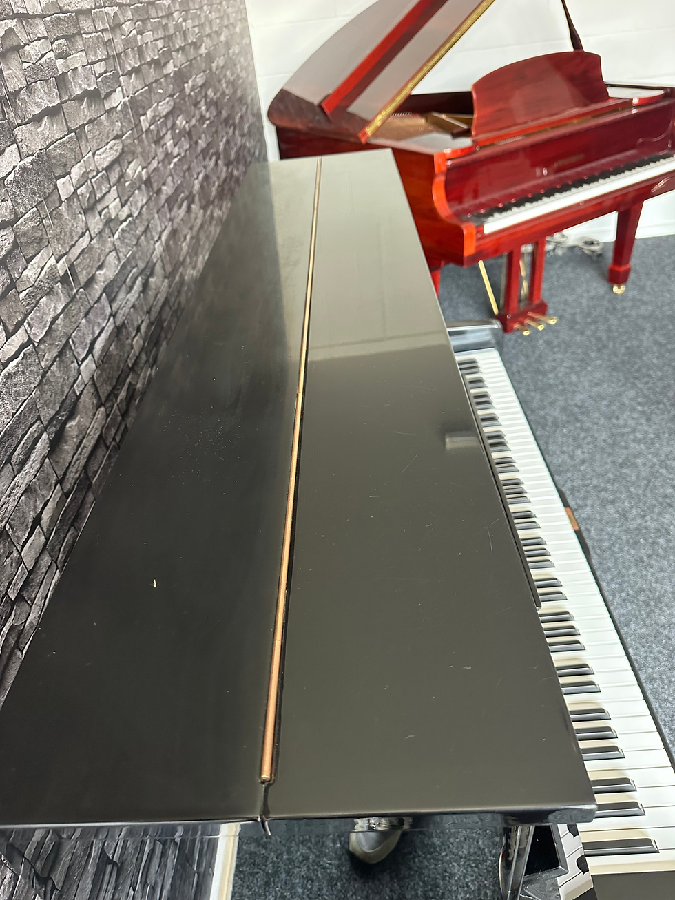 Thumbnail: Yamaha U1 upright piano  -  Gloss black - Bargain