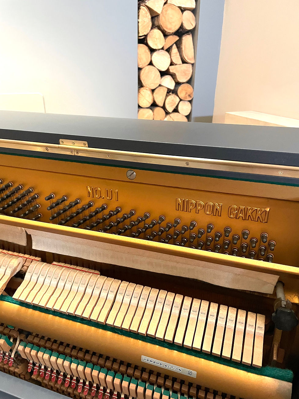 Thumbnail: Yamaha U1 - bespoke design in basalt - matching stool