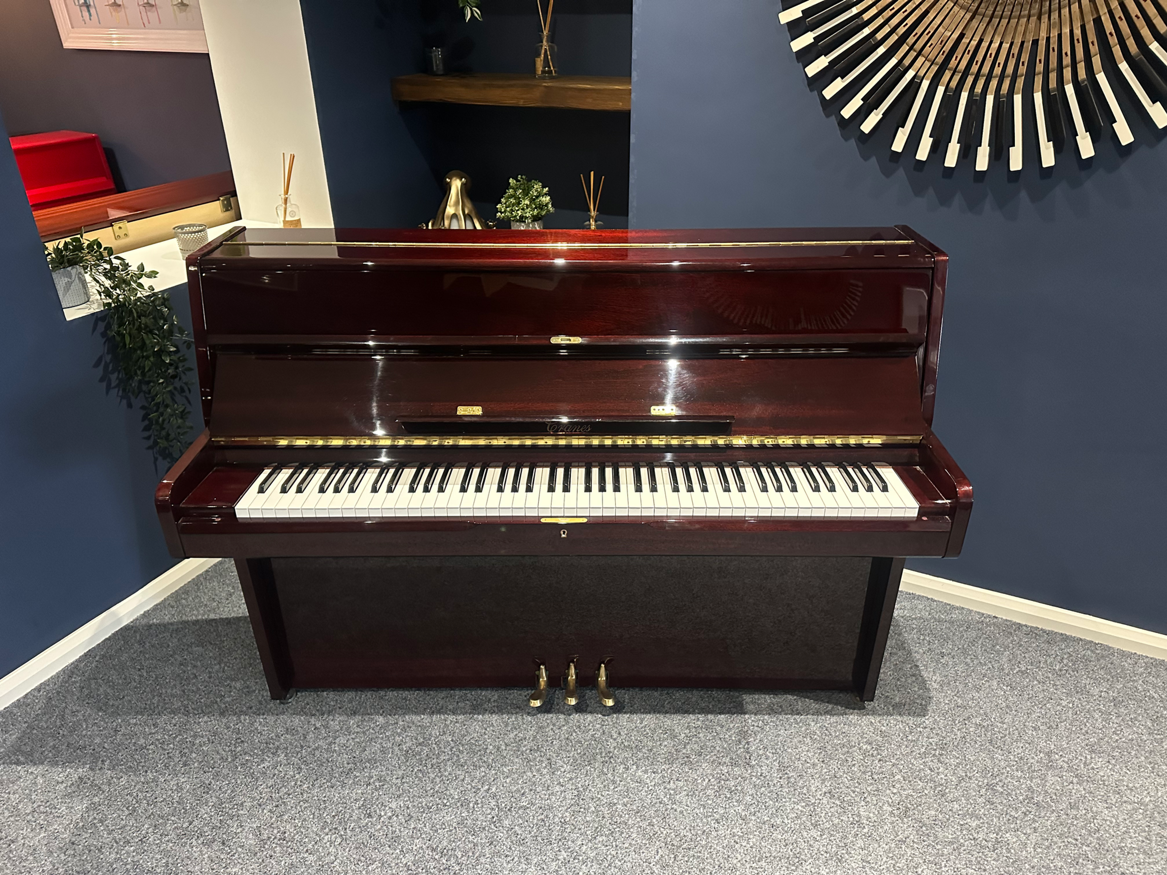 Cranes WG-3B upright piano - Gloss rosewood