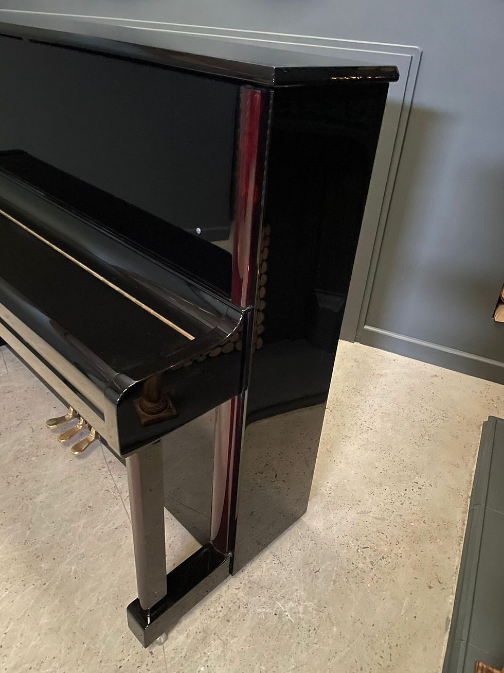 Thumbnail: Steinmayer 124 gloss black / Mahogany upright piano