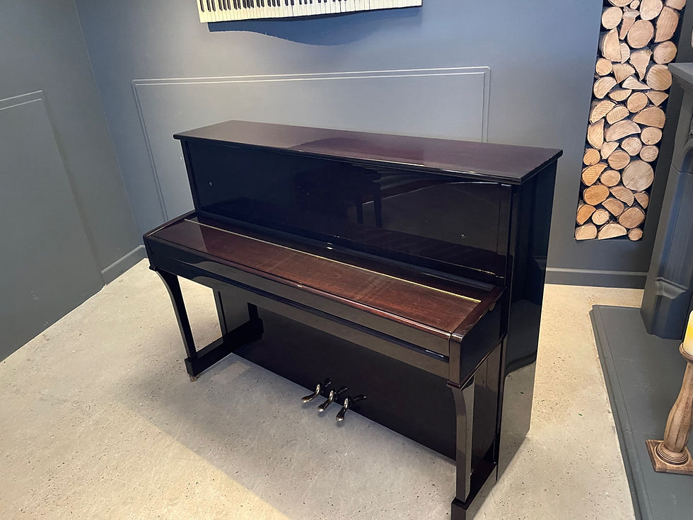 Thumbnail: Schumann 110 upright piano - Gloss mahogany 