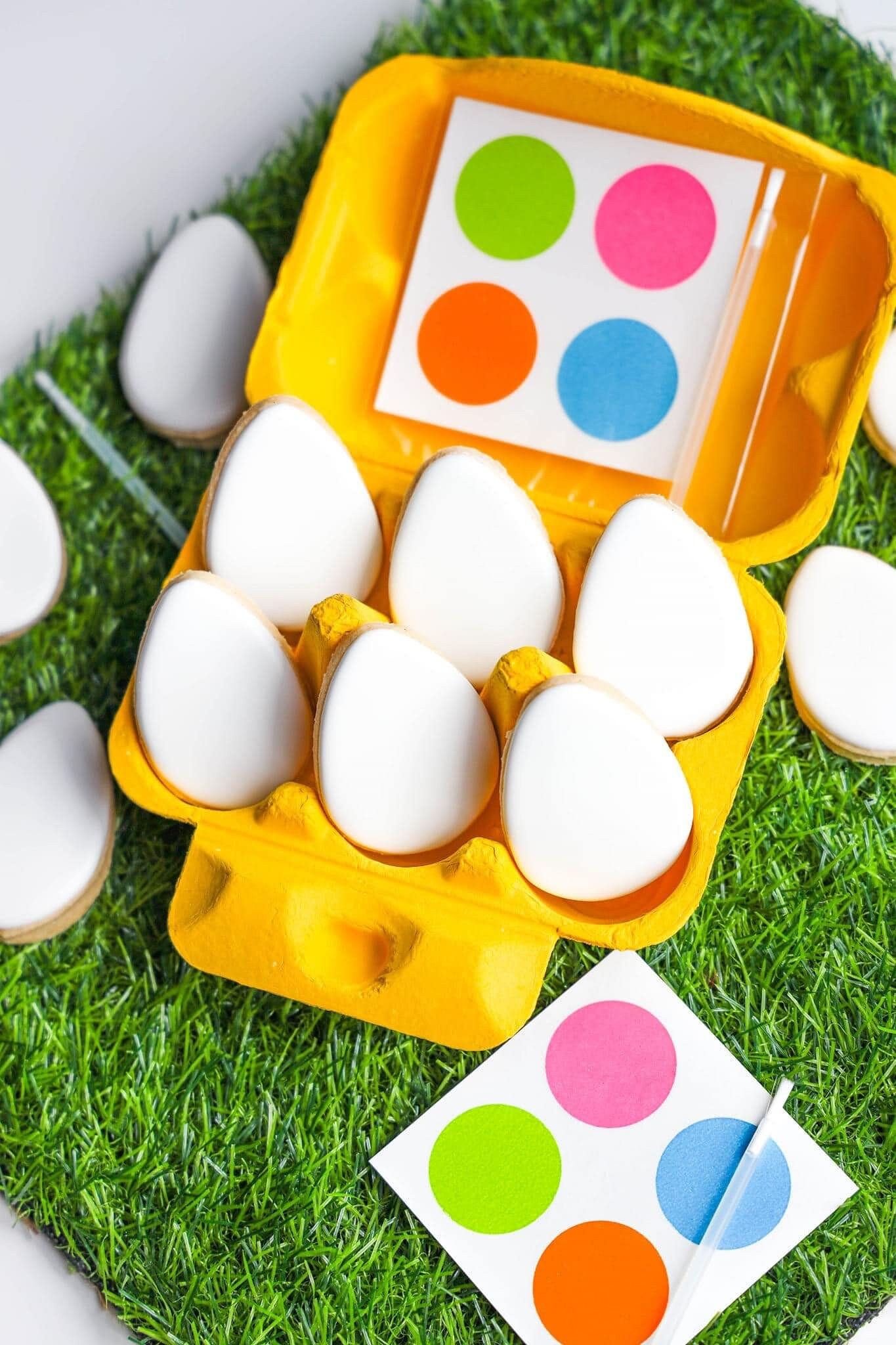 Easter Egg Cookies, Paint your own Easter cookie, Easter basket gift, Cookie