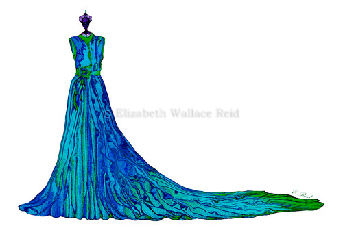 Gown with Long Train