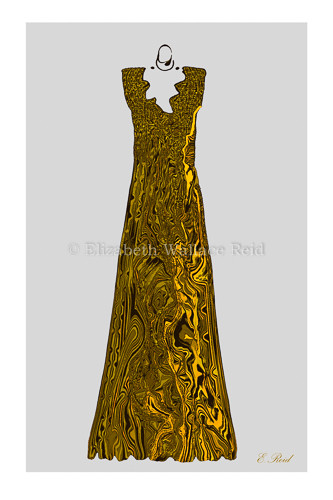 Gown with Abstract Sheeth