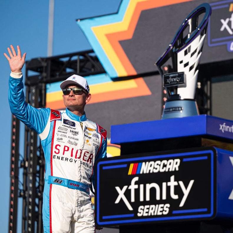 Ryan Ellis Racing with NASCAR Xfinity Series Trophy