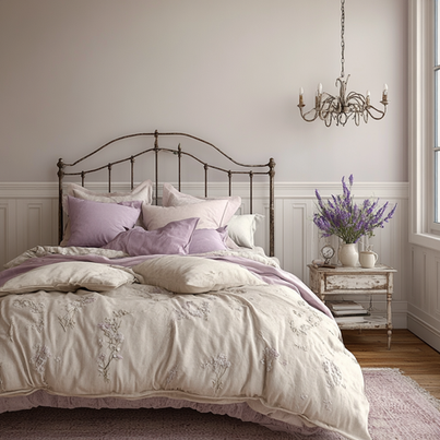 Eleganter Raum im Landhausstil mit einer Kombination aus Weiß und warmen Holztönen.