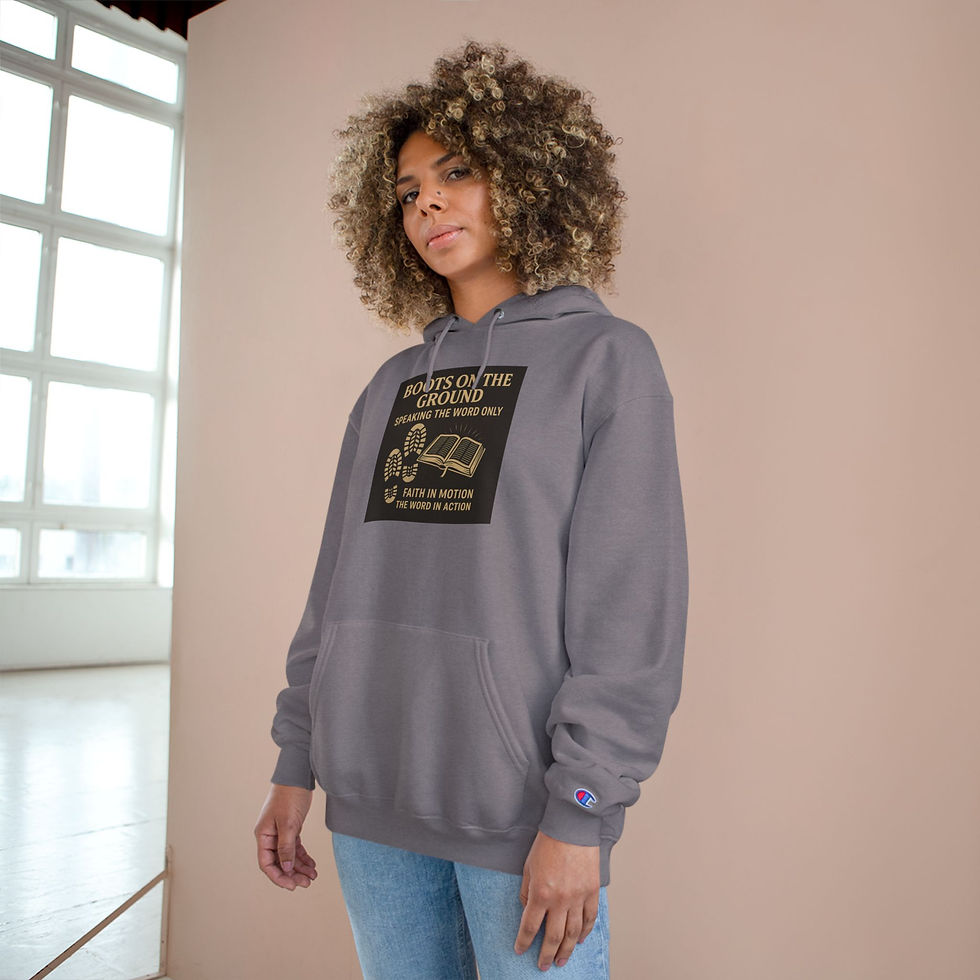 Thumbnail: Faith Walk Champion Hoodie - Boots on the Ground - Speak The Word Only