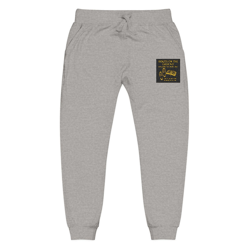 Thumbnail: Embroidered Fleece Joggers - Boots on the Ground Collection