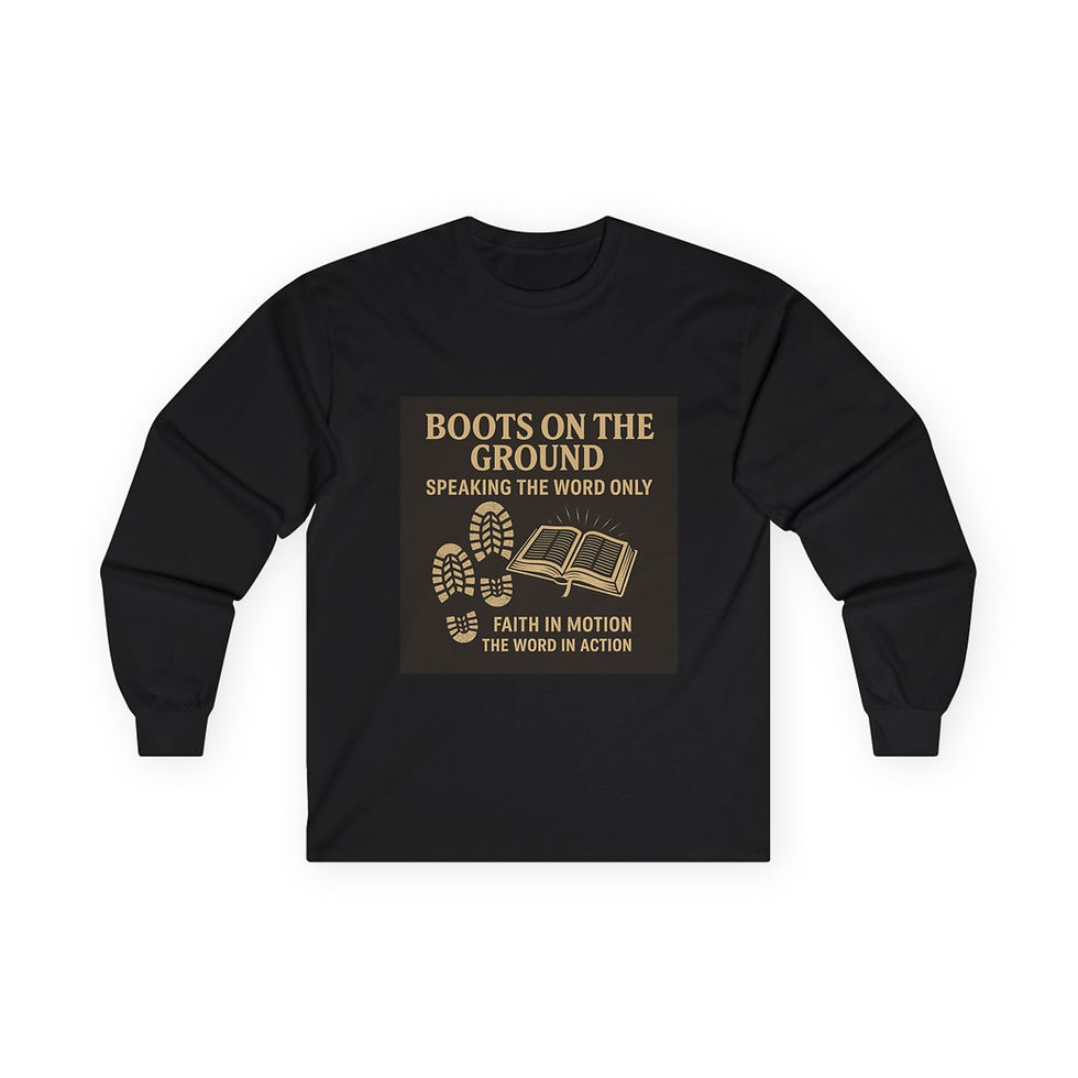 Thumbnail: Boots on the Ground Long-Sleeve Tee - Speak The Word Only Edition
