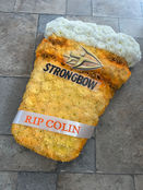 pint glass custom funeral tribute