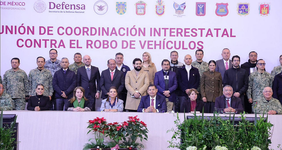 Cd de México y Gobierno de Puebla fortalecen coordinación interestatal contra robo de vehículos y extorsión