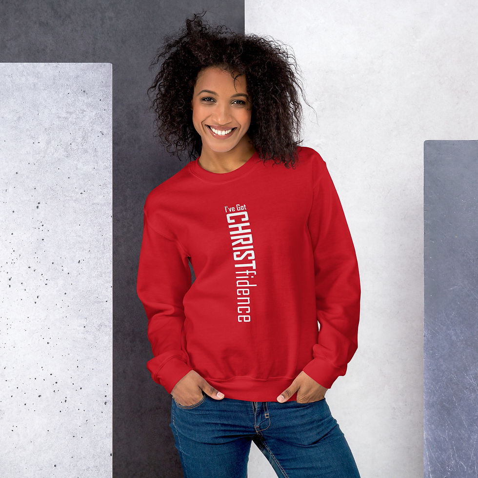 Thumbnail: Vertical Christfidence Dk Colors Unisex Sweater