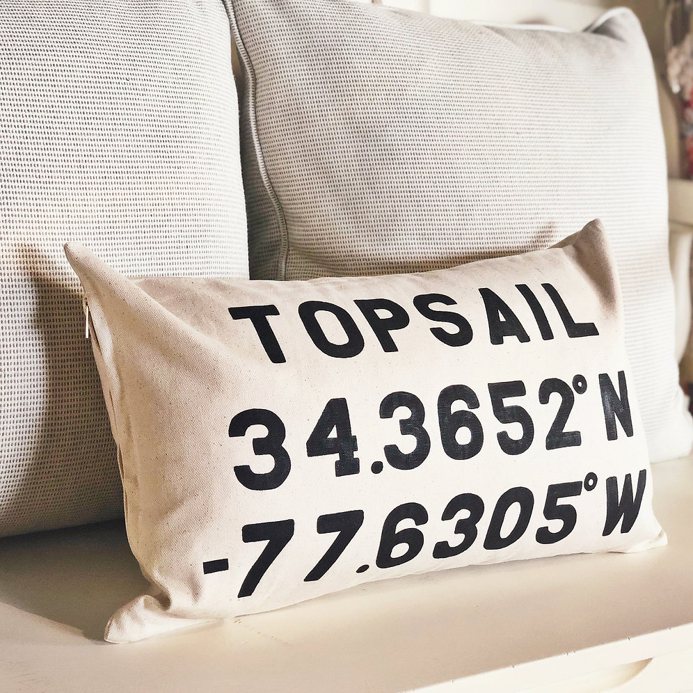 Latitude And Longitude Pillow Nouveaucentral