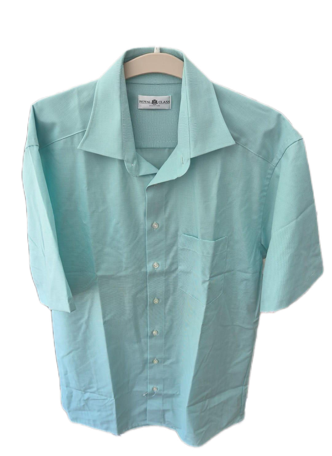 Royal Class Selection Herren Kurzarmhemd | Mintgrün / Hellblau
