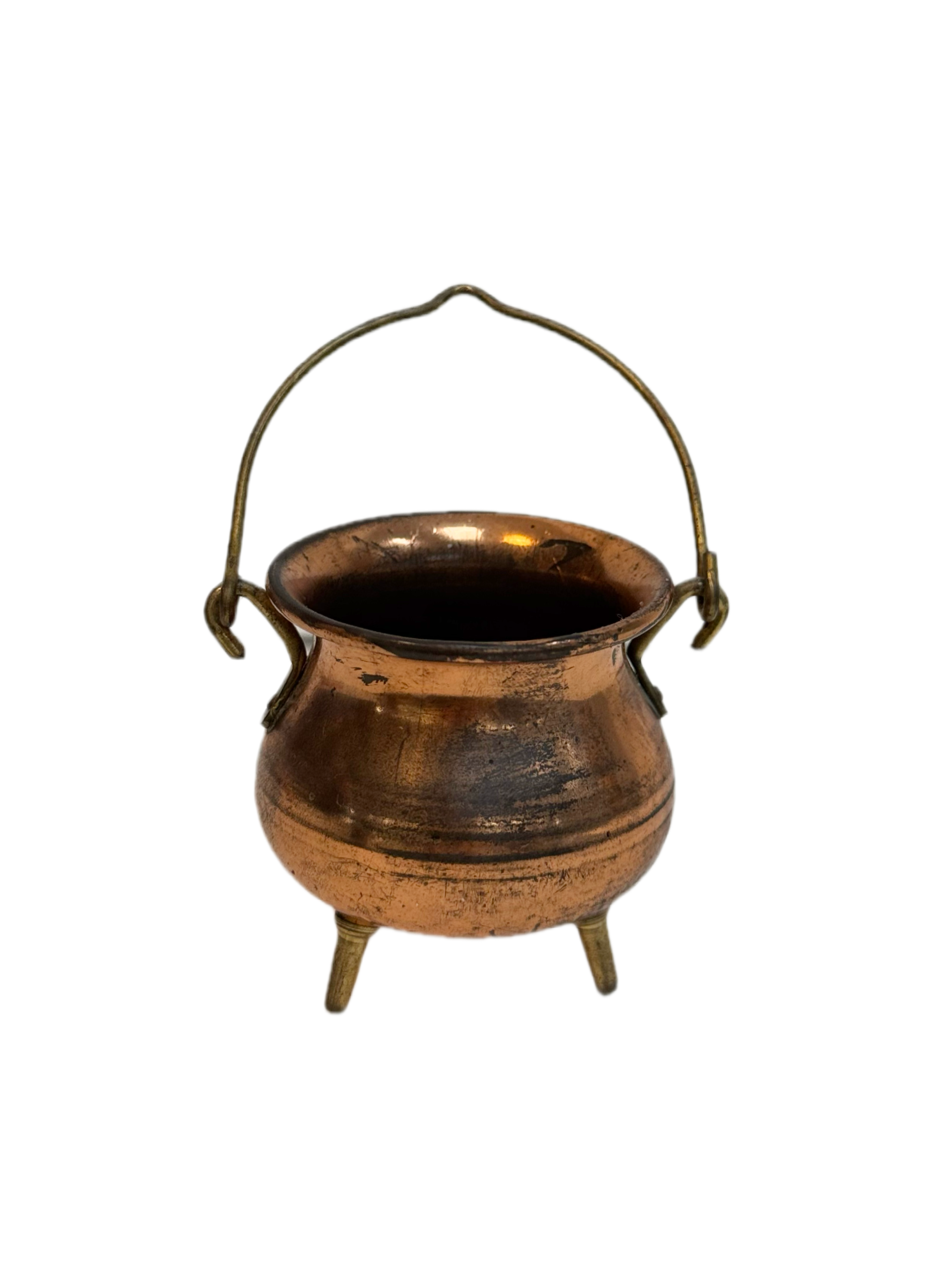 Antik-Stil Miniatur-Kessel (Kupfer & Messing)