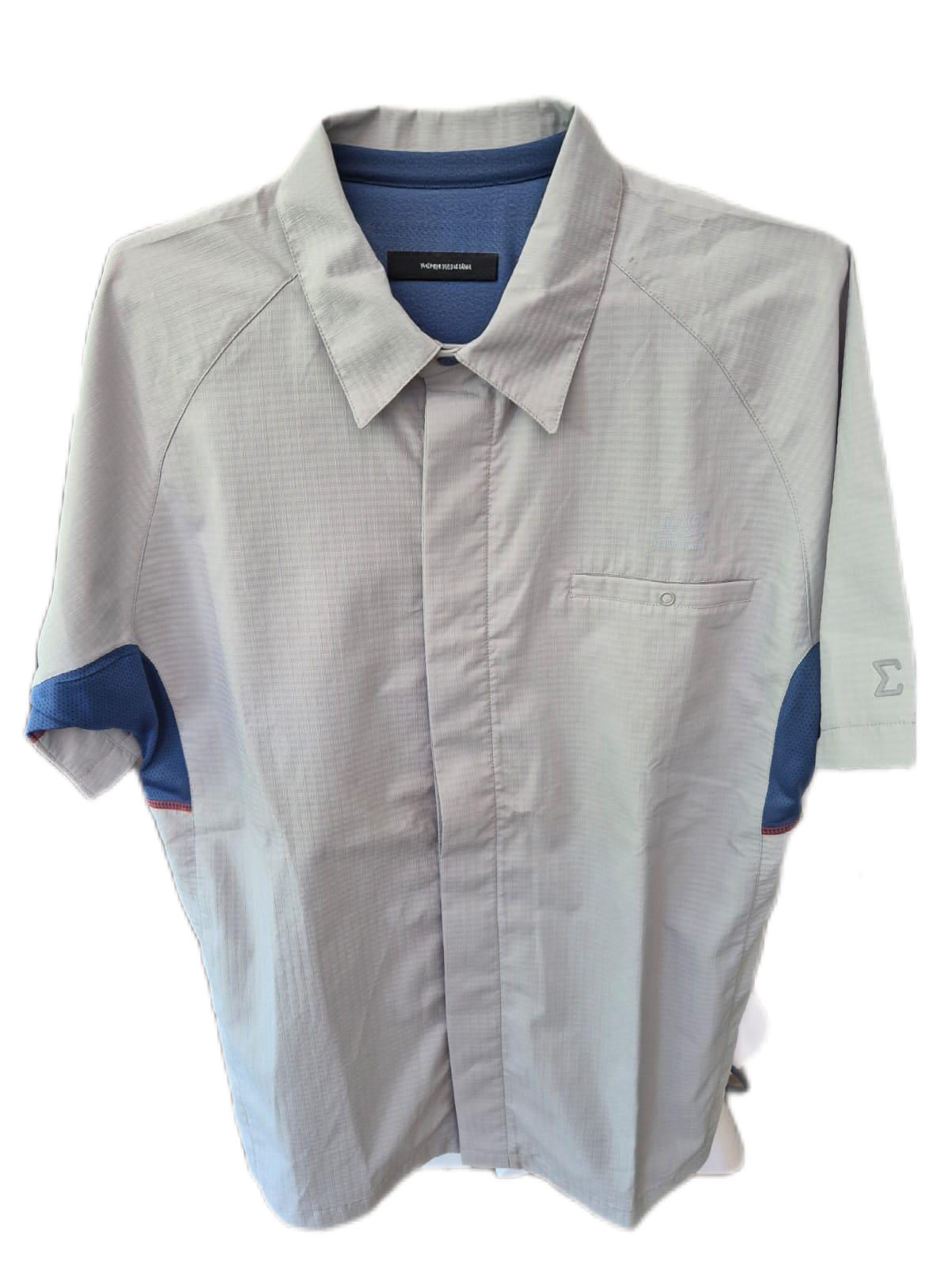 Grau-blaues Outdoor-Wanderhemd mit Sigma-Logo