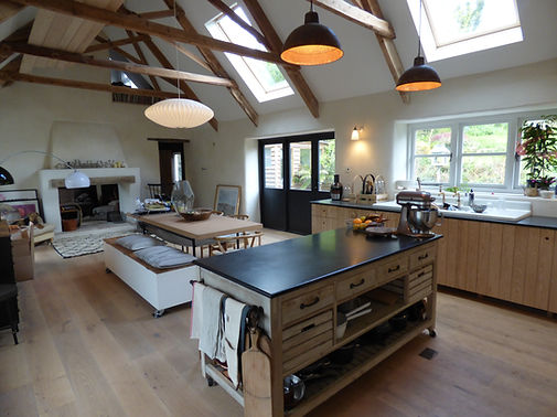 Open plan kitchen and lounge area 