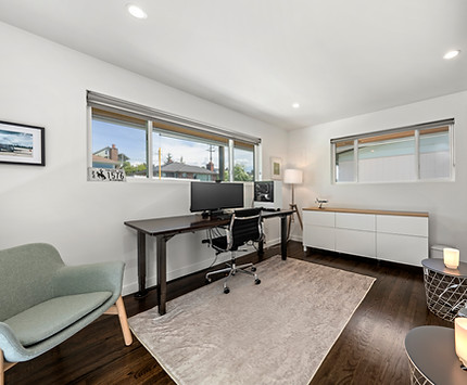 Photo of a home office room after a luxury remodel in Eugene, Oregon