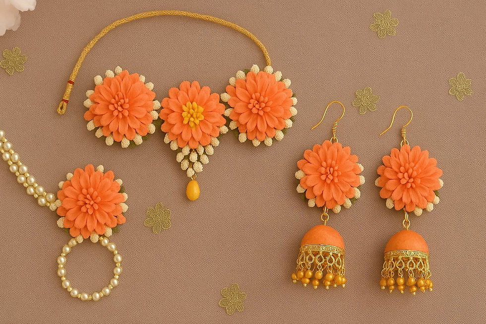 handmade flower jewellery for haldi