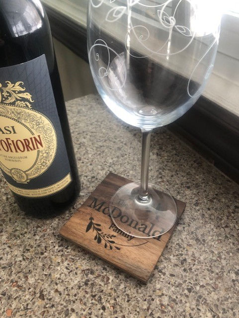 Thumbnail: Personalized Walnut Coasters - Engraved & Epoxy Resin filled