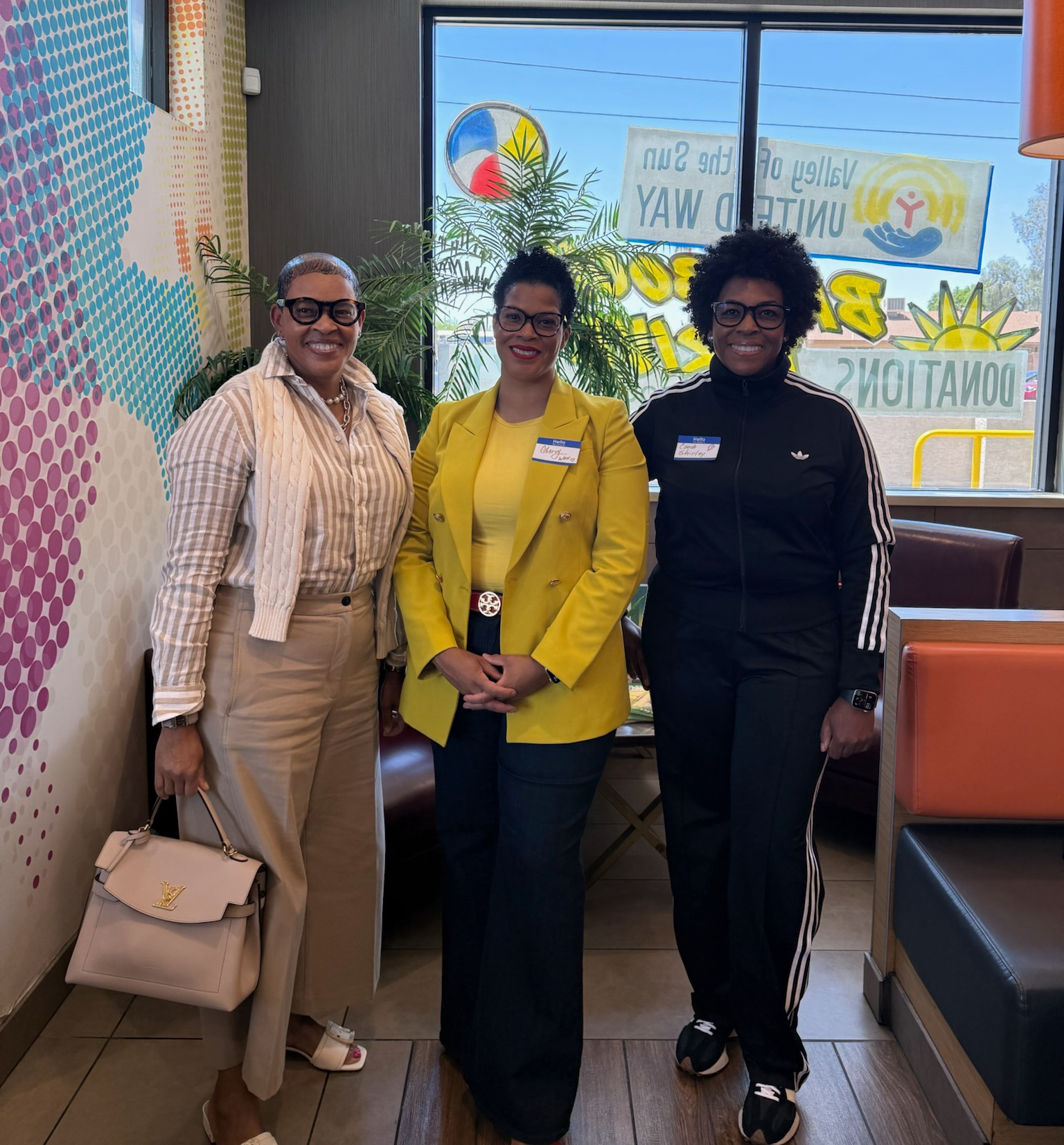 C.A. Prailleau with her sisters, Coach Shirley and Florence Franklin.