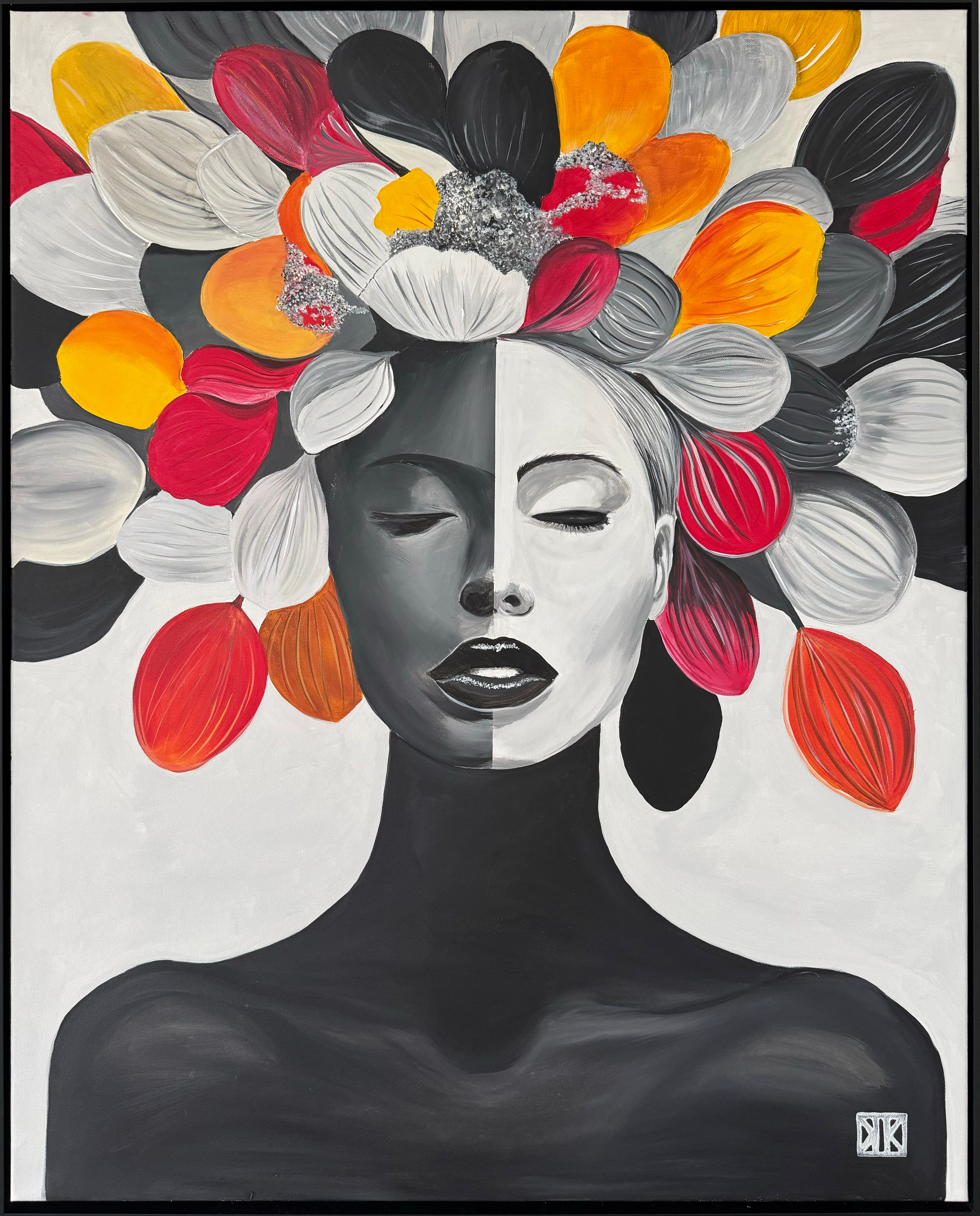 Nr. I "black & white in colors" - 82x102cm