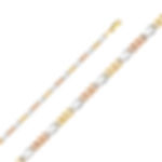 14K Solid 3.7mm Tricolor Figaro Chain