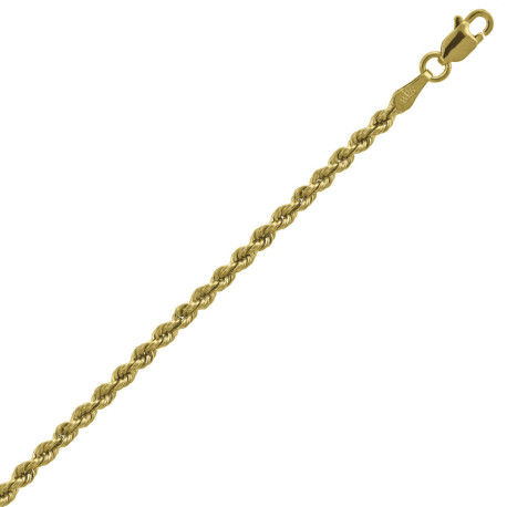 14k Hollow 2.5mm Rope Chain