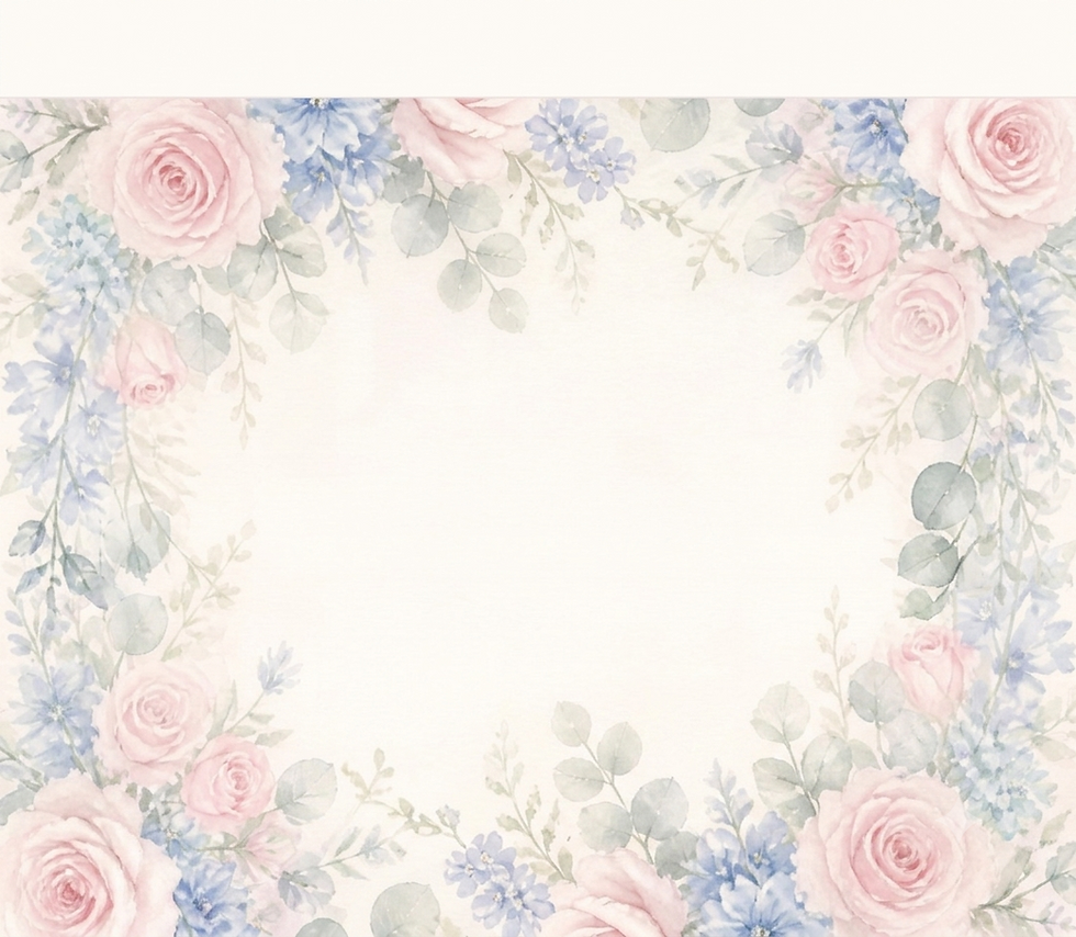 Floral frame for a faith community for women.