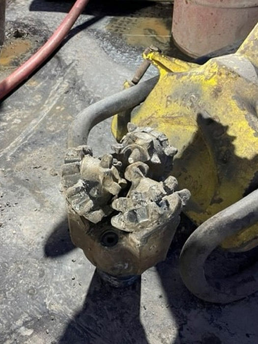 Worn drill bit on American Oil rig.
