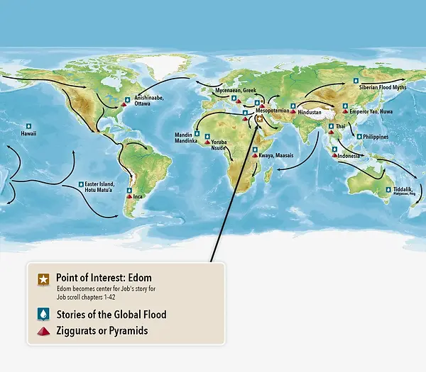 Job, a grandson of Esau and a ruler of Edom (Jordan) between Canaan and Arabia