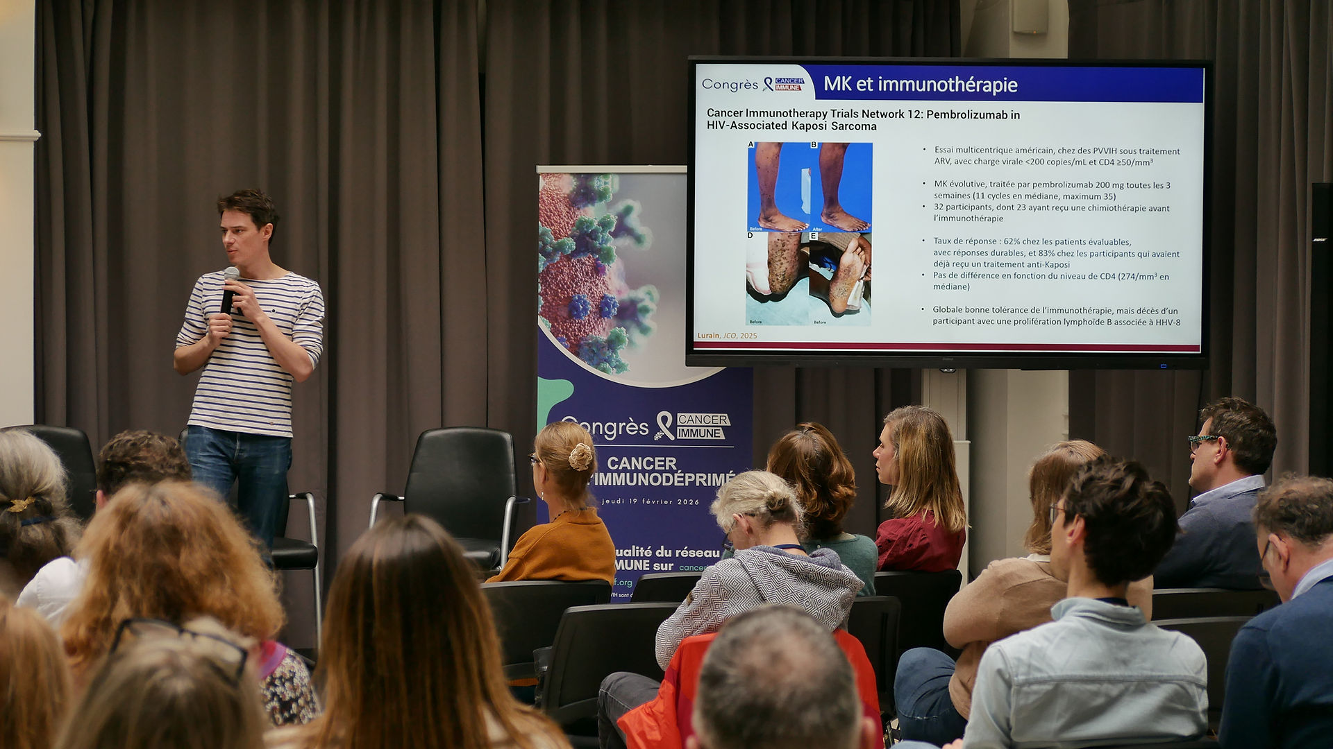 Session interactive de cas cliniques portant sur la Maladie de Kaposi animé par Dr Romain Palich congrès CANCERIMMUNE