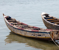 Pirogues sur le fleuve Sénégal