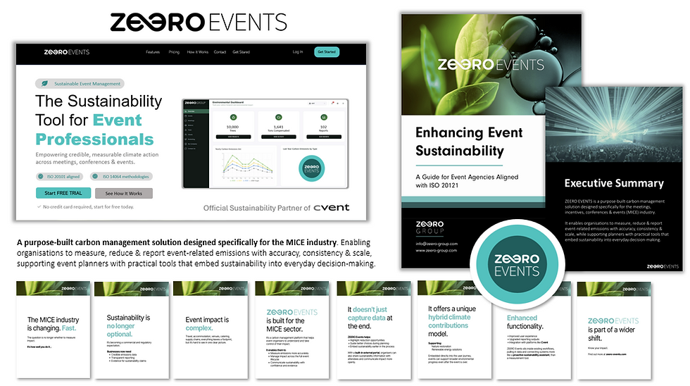 Zeero Events homepage