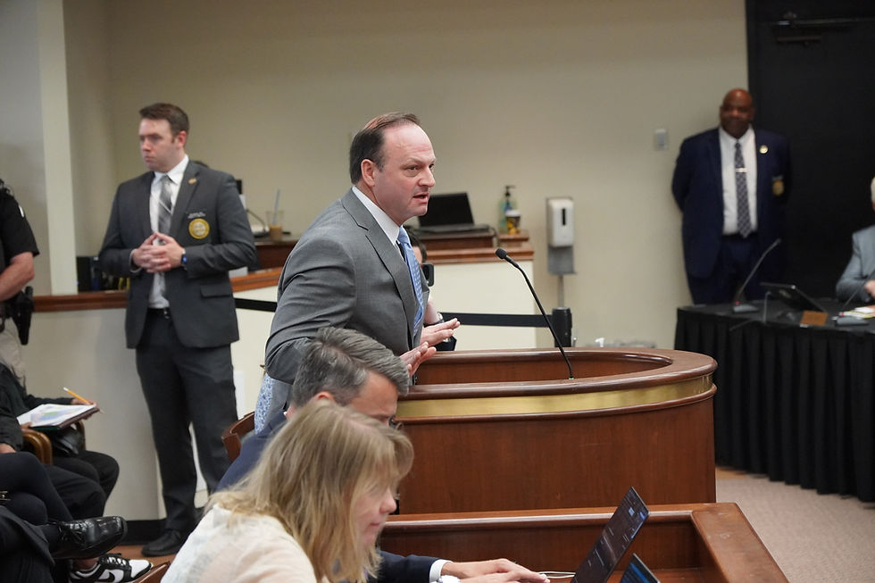 South Carolina Attorney General Alan Wilson addresses lawmakers during Tuesday’s congressional redistricting hearing in Blatt Room 110. JavarJuarez©2026