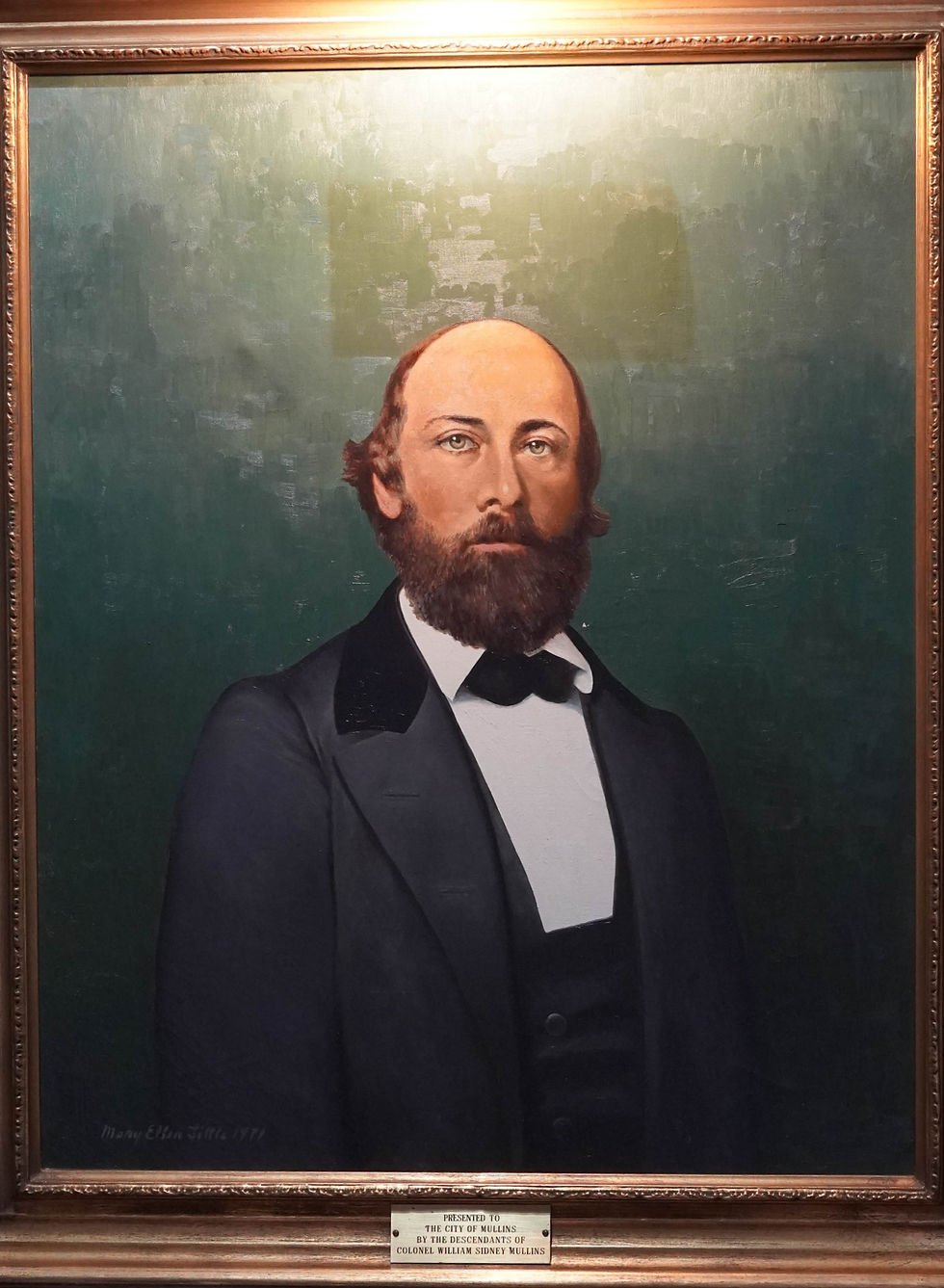 Portrait depicting Colonel William Sidney Mullins, the namesake of Mullins, South Carolina, displayed at the South Carolina Tobacco Museum. JavarJuarez©2026