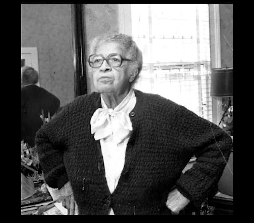 Civil rights leader Modjeska Monteith Simkins, photographed at her home in 1984. A pioneering advocate for racial justice and public health in South Carolina, Simkins also fought for humane treatment and better conditions for patients in the state’s mental health institutions, including those at the Bull Street and Crafts–Farrow State Hospital campuses. (Source: The State Newspaper Photograph Collection, Richland County Library)