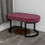 Thumbnail: Modern Upholstered Oval Bench with Metal Frame Base – Contemporary Seating