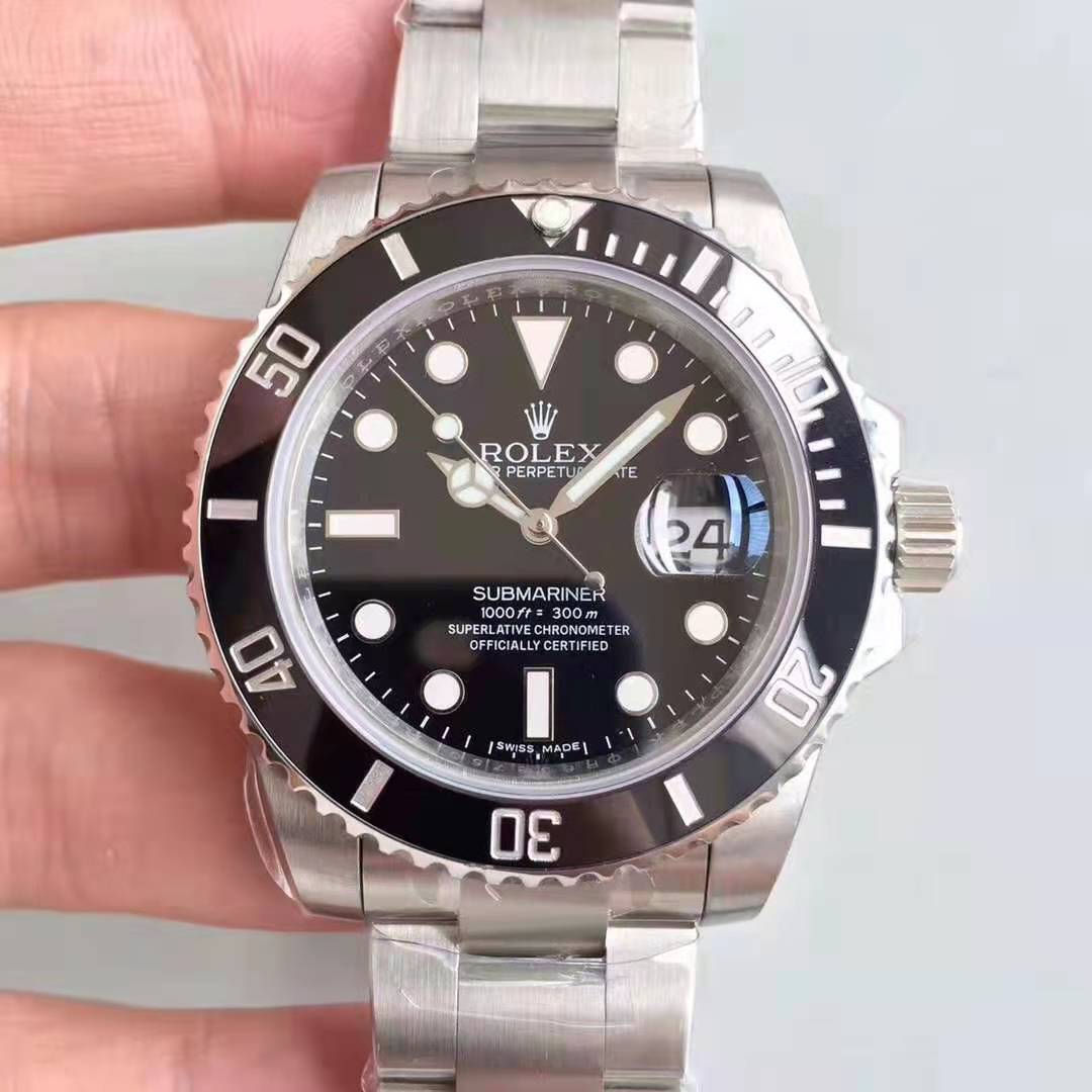ROLEX SUBMARINER BLACK DIAL N BRACELET STAINLESS STEEL 904L