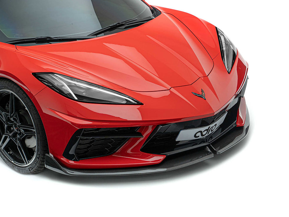 Adro Corvette C8 Prepreg Carbon Fiber Front Lip, offered by MADE motorsports in Las Vegas, Nevada.