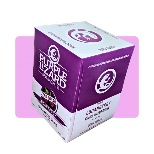 ZERO-SUGAR VODKA LOGANBERRY 4-PACK | Purple Lizard USD