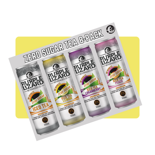 ZERO-SUGAR ICED TEA VARIETY 8-PACK | Purple Lizard USD