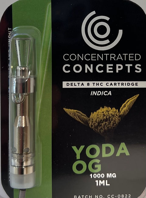 CRDHリキッド 1ml Yoda OG Concentrated Concepts, Delta-8 THC Vape Cartridge, Yoda OG