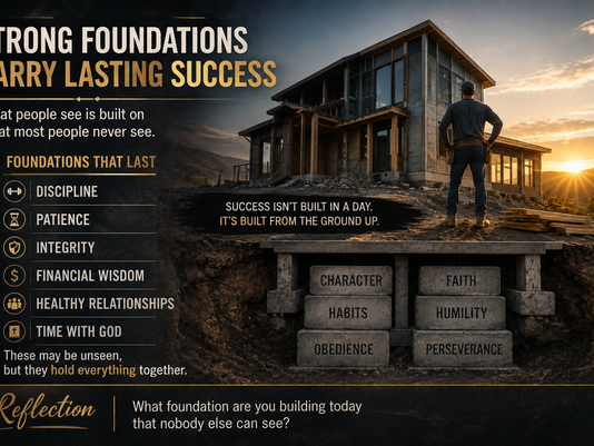 Building Foundations That Can Carry Success.
